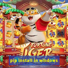 pip install in windows